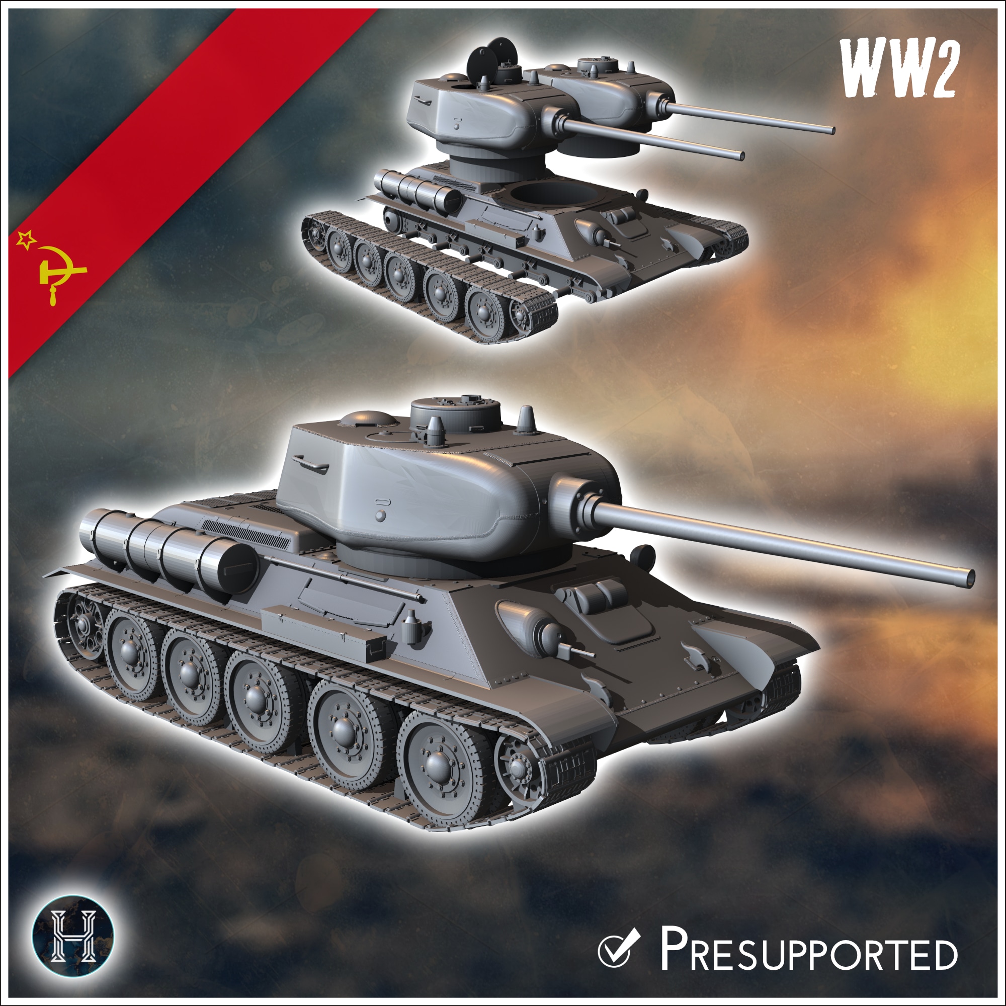 T-34-85 M1943 - Soviet army WW2 Second World East front Ostfront RPG Mini Hobby